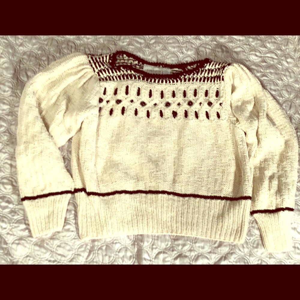 Hand knit silk and cotton sweater Liz Claiborne
